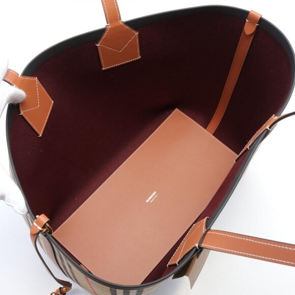 Burberry Medium London Check-Pattern Tote Bag - Picture 6 of 13